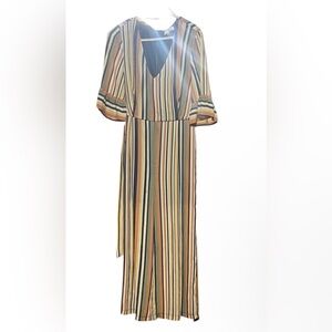 June & Hudson Multicolor Striped Long Sleeve Dress